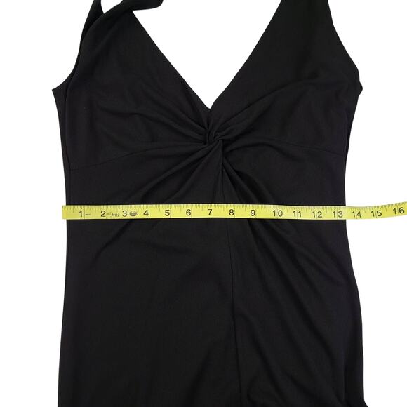 Vintage Cache Dress Maxi Size 10 90s Y2K Black Sleeveless Long - Picture 4 of 5